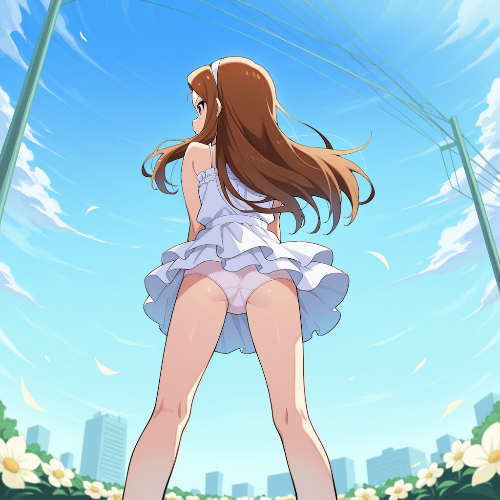 水瀬伊織【後ろ向きパンチラ】