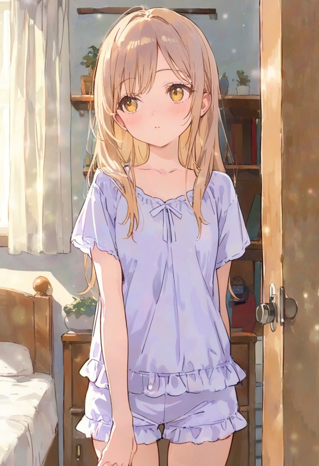 少女の部屋(水彩タッチ)(5)