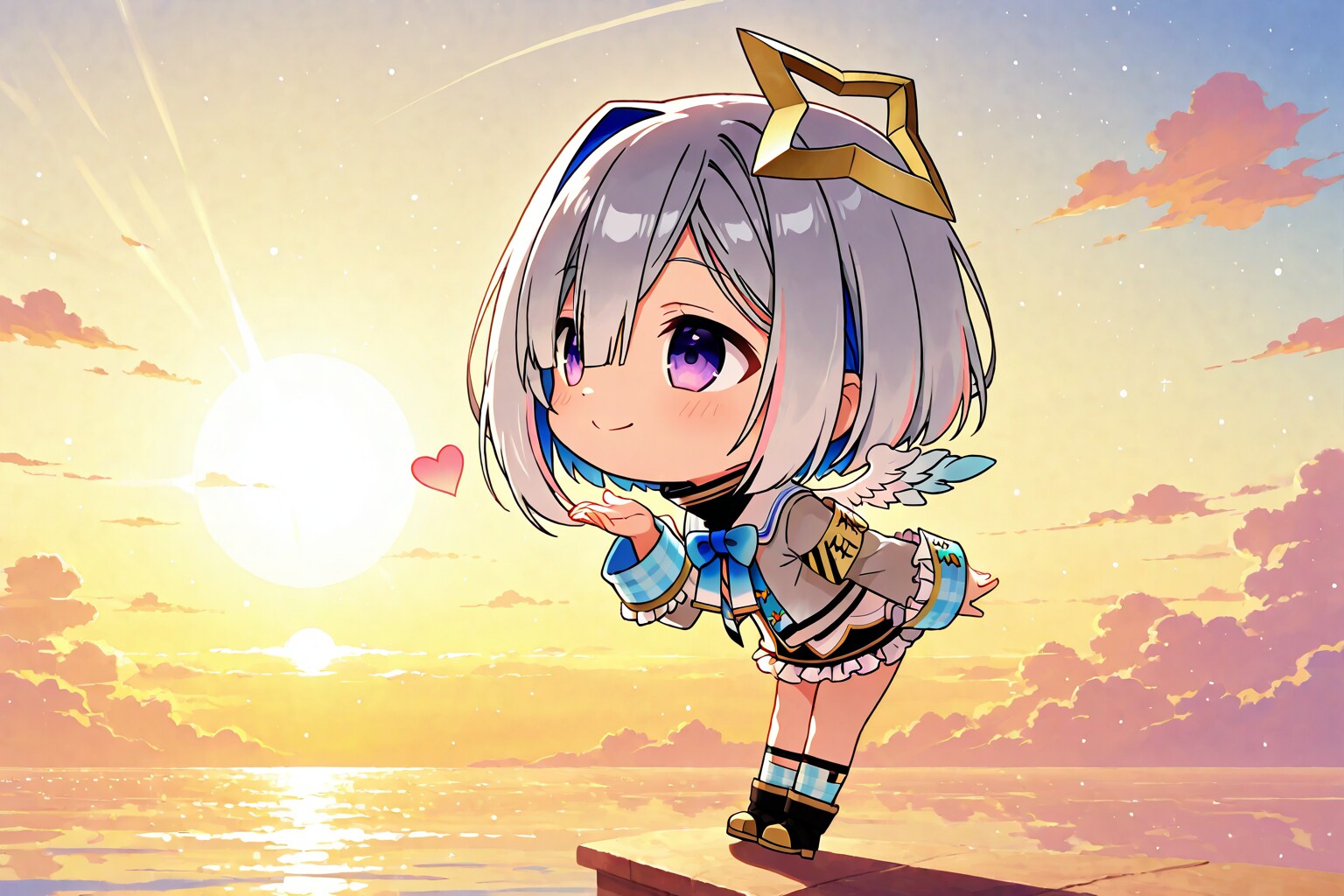 夕日に..ちゅ