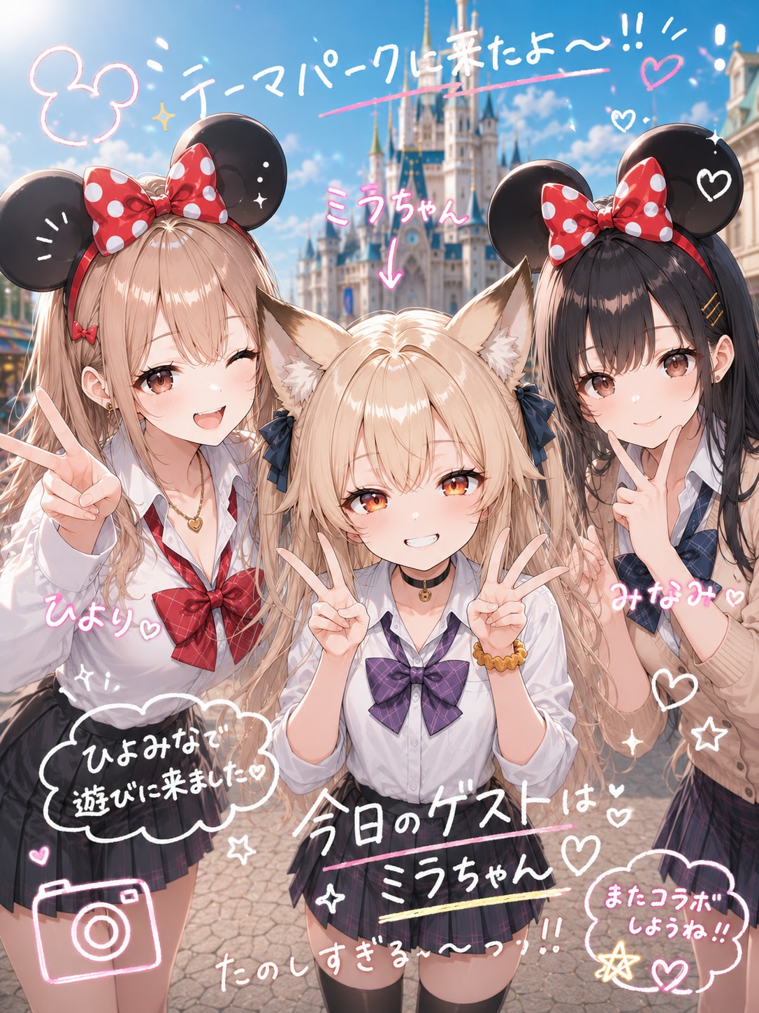 ミラちゃん＆ひよみな① | の人気AIイラスト・グラビア