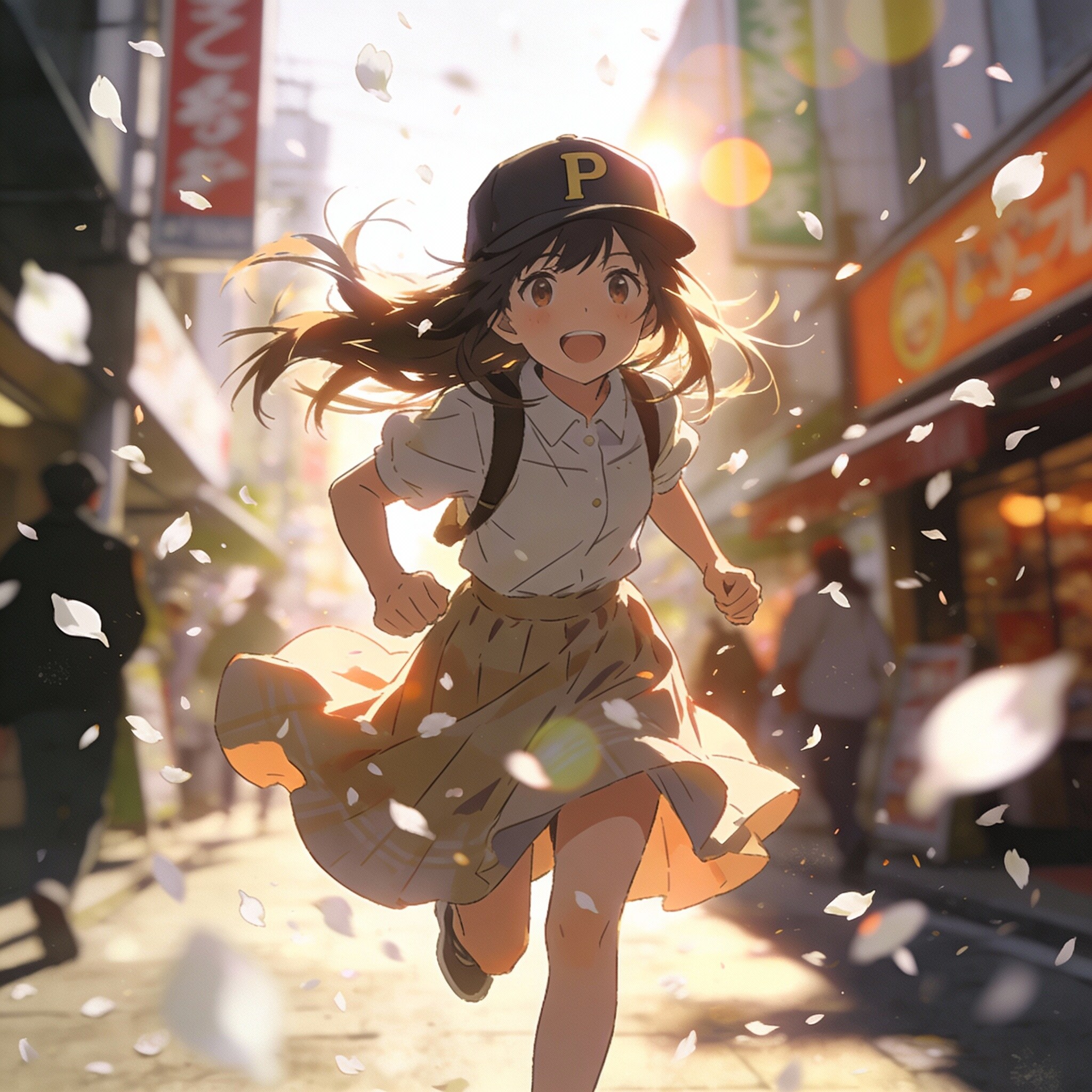 点Pの女の子が逃走