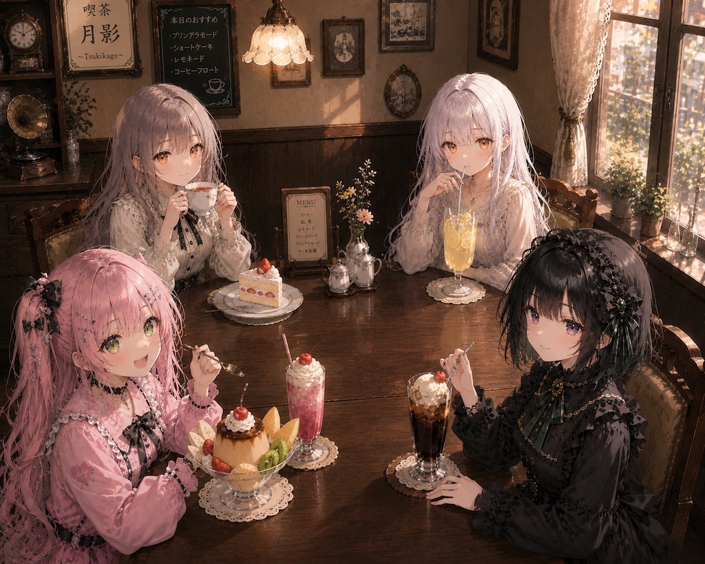 みんなでカフェにきた