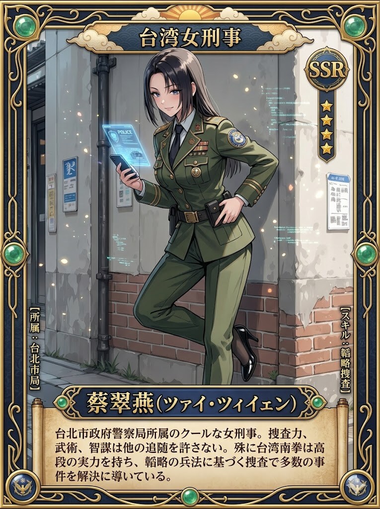 台湾女刑事蔡翠（ツァイ・ツィイェン）のSSRカード