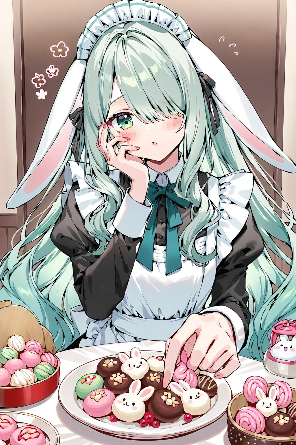 メイドさんが食べるだけ_20260512 | の人気AIイラスト・グラビア