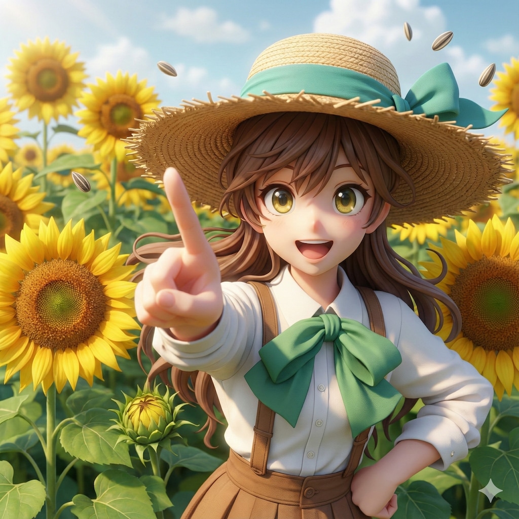 ひまわりと少女16