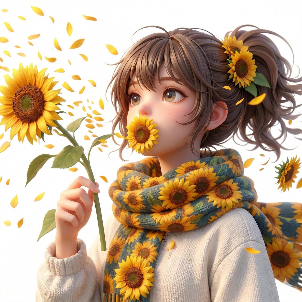 ひまわりと少女16