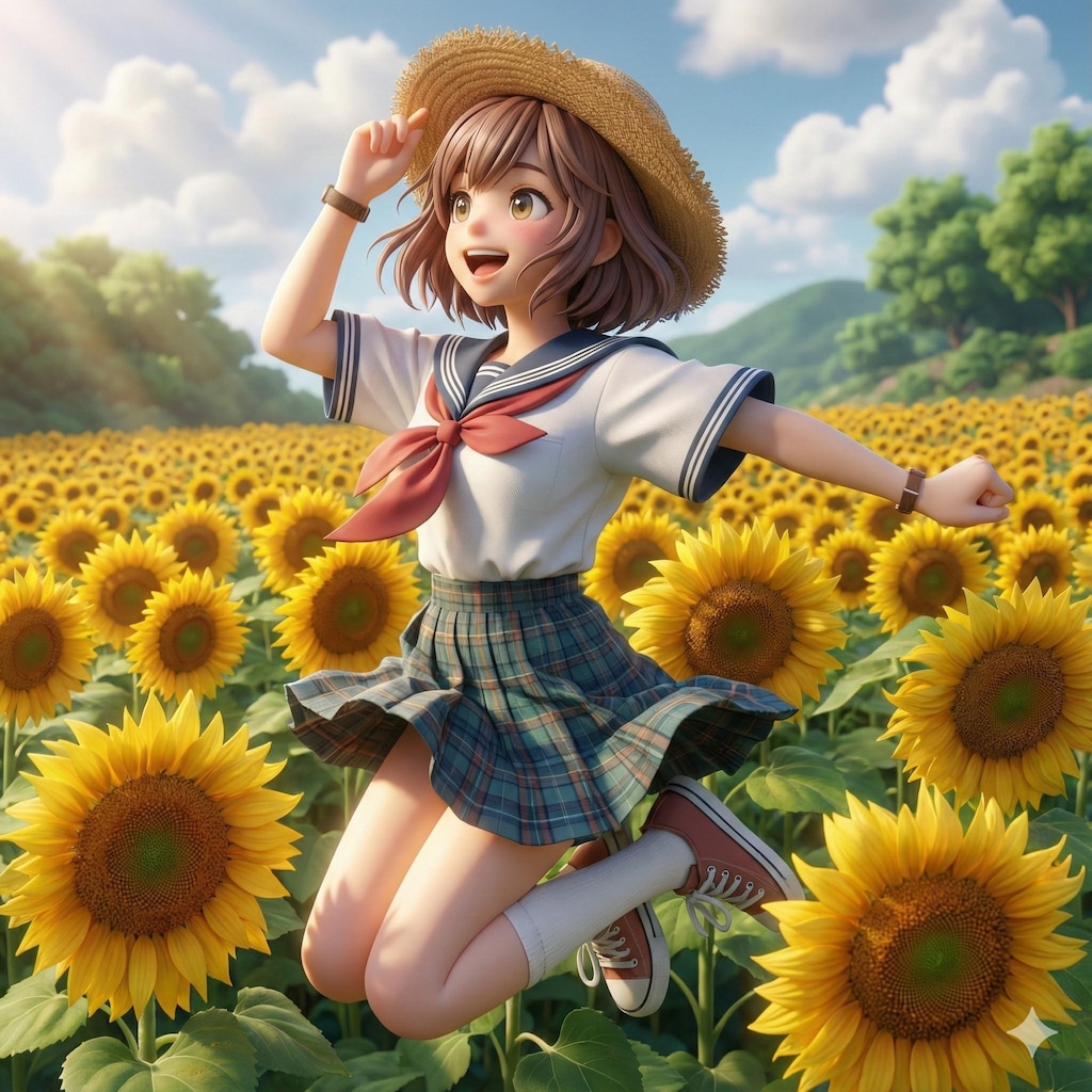 ひまわりと少女16