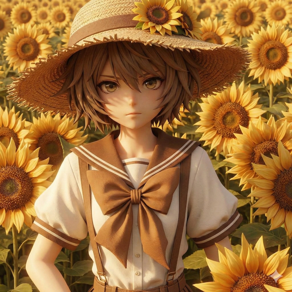 ひまわりと少女16