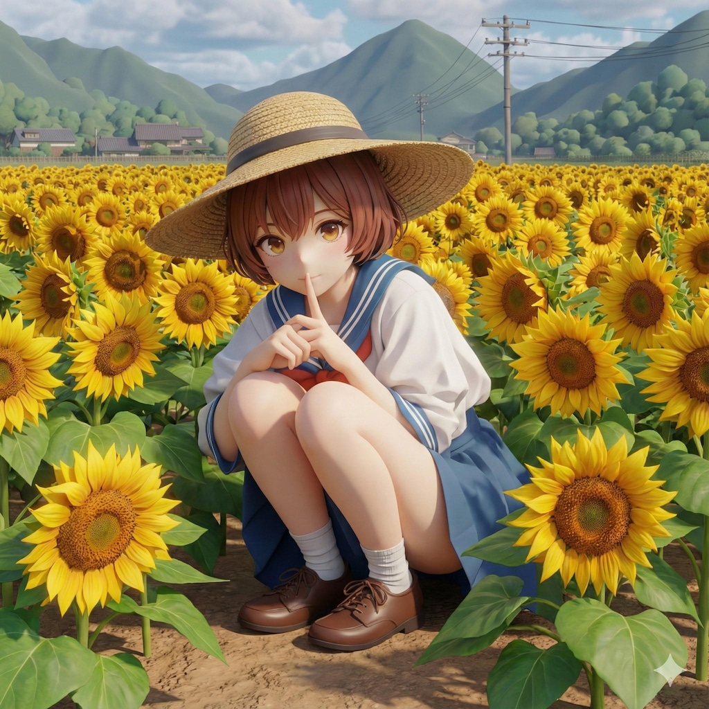 ひまわりと少女16