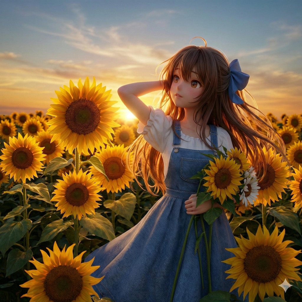 ひまわりと少女16