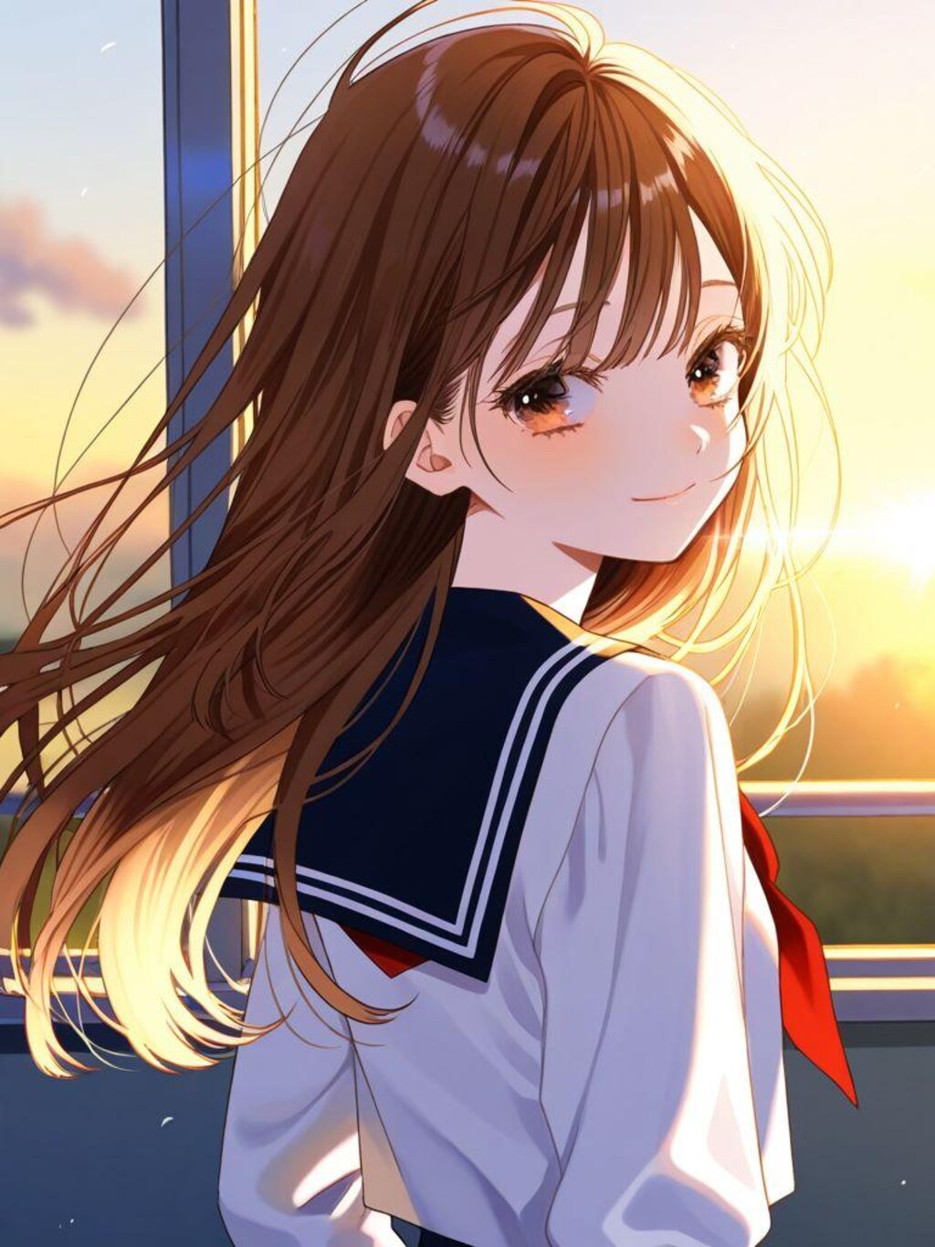 夕暮れの見返り美人