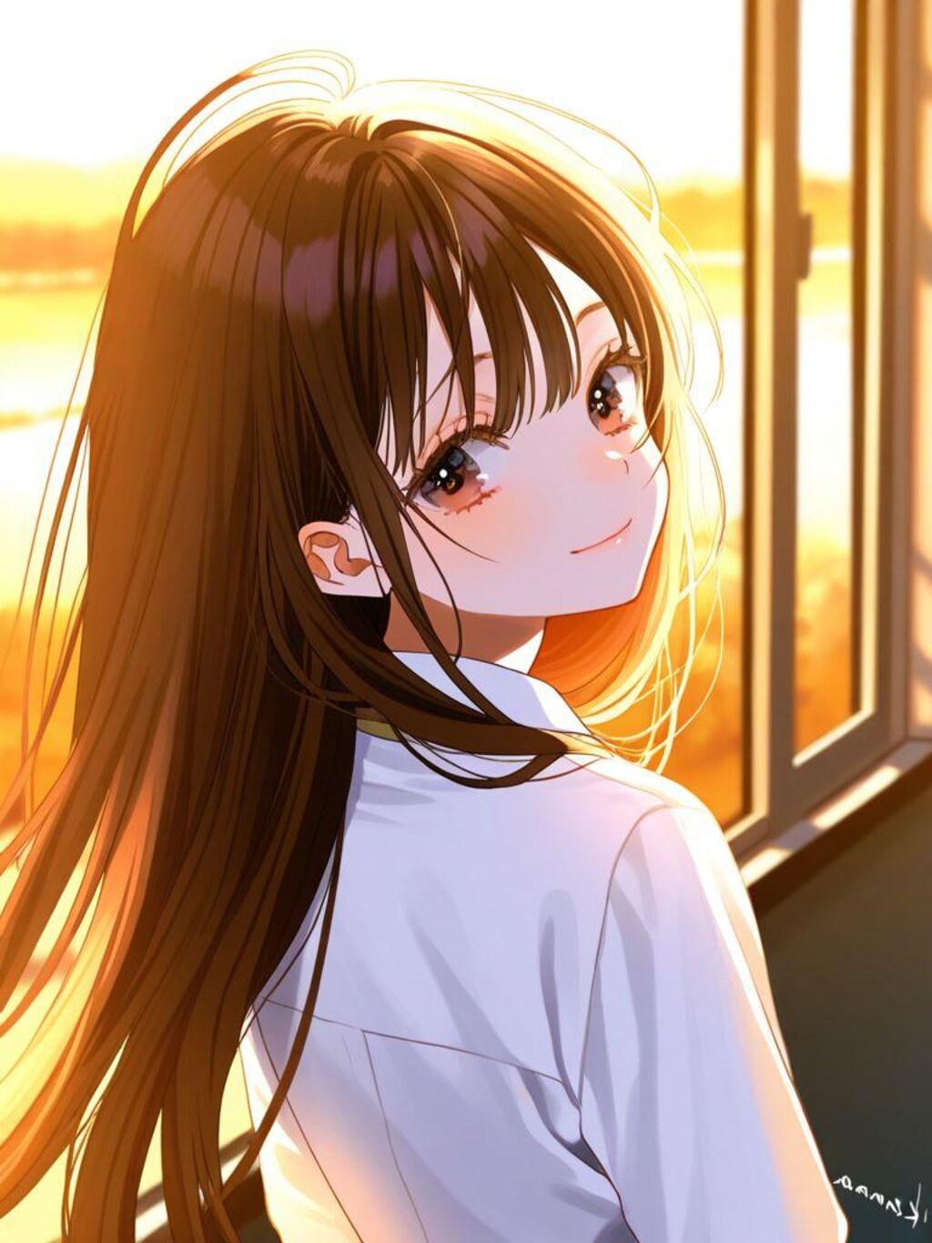 夕暮れの見返り美人