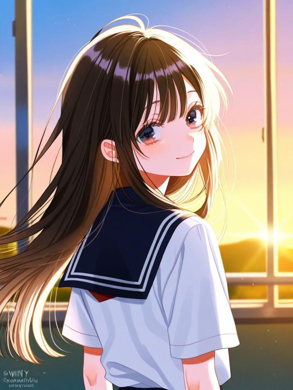 夕暮れの見返り美人