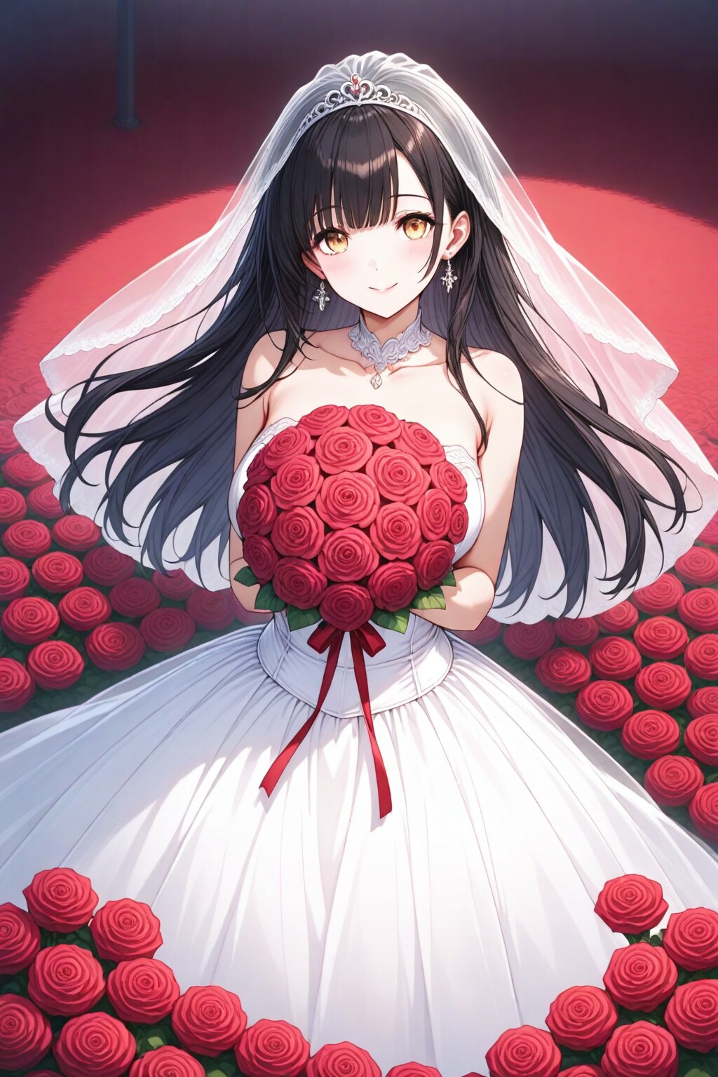 【女性】薔薇の花嫁 | の人気AIイラスト・グラビア