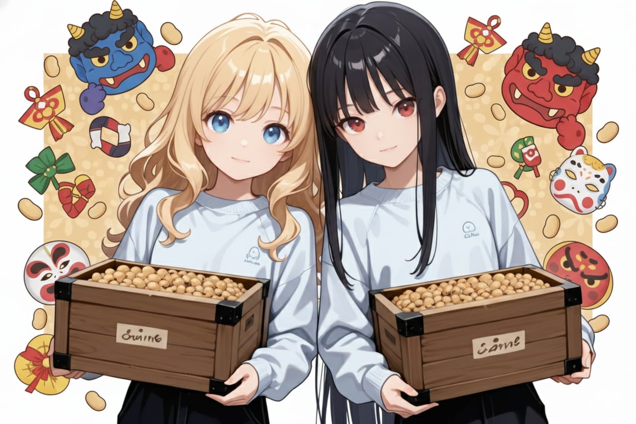 ちちぷいちゃんとししょちゃんの節分 | の人気AIイラスト・グラビア