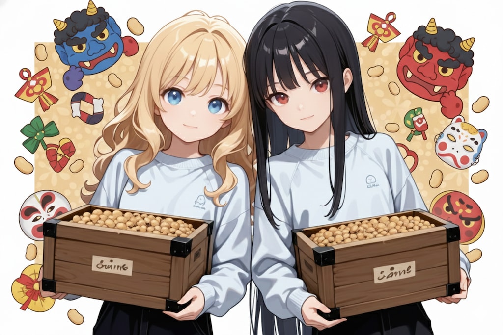 ちちぷいちゃんとししょちゃんの節分