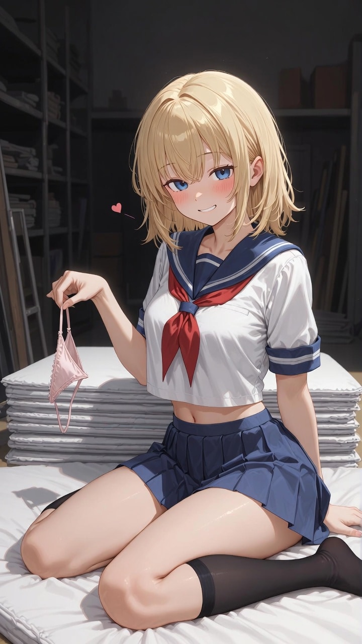 体育館倉庫に据え膳が