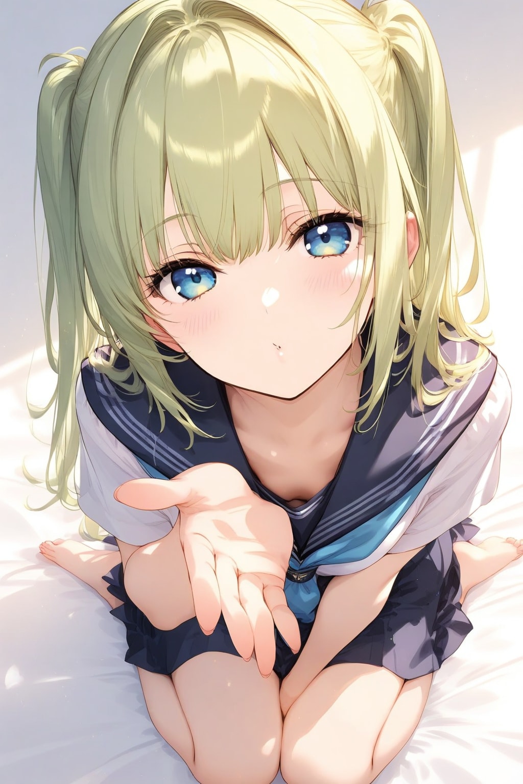 投げキッスの女の子