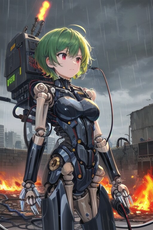 緑の旧型義体