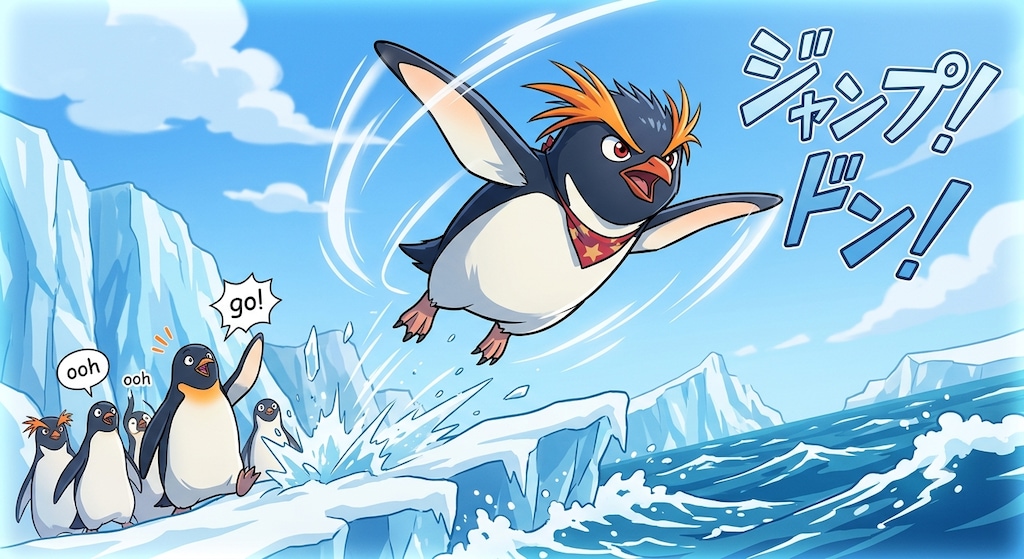 気合で空飛ぶペンギン