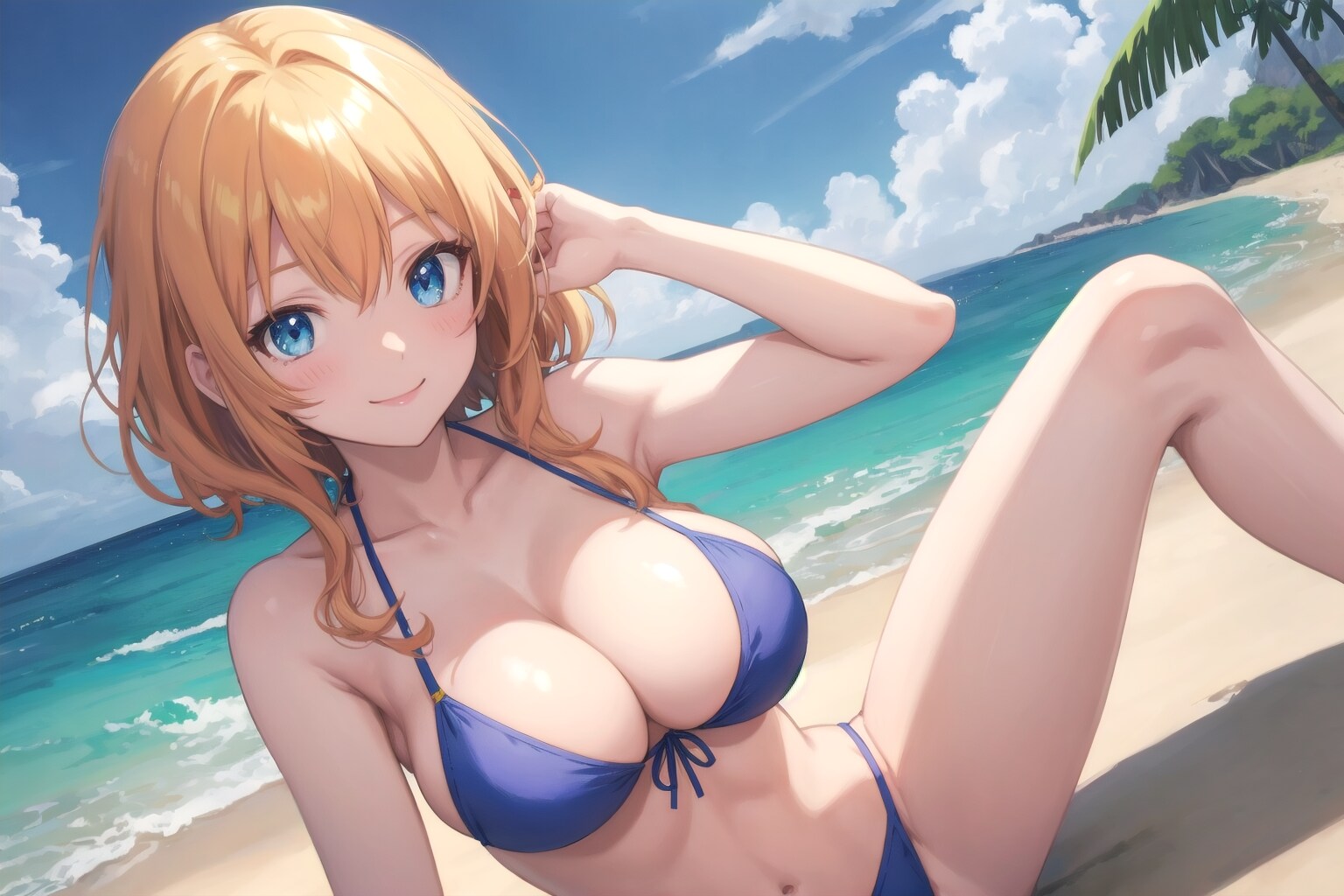 金髪ビキニ美少女