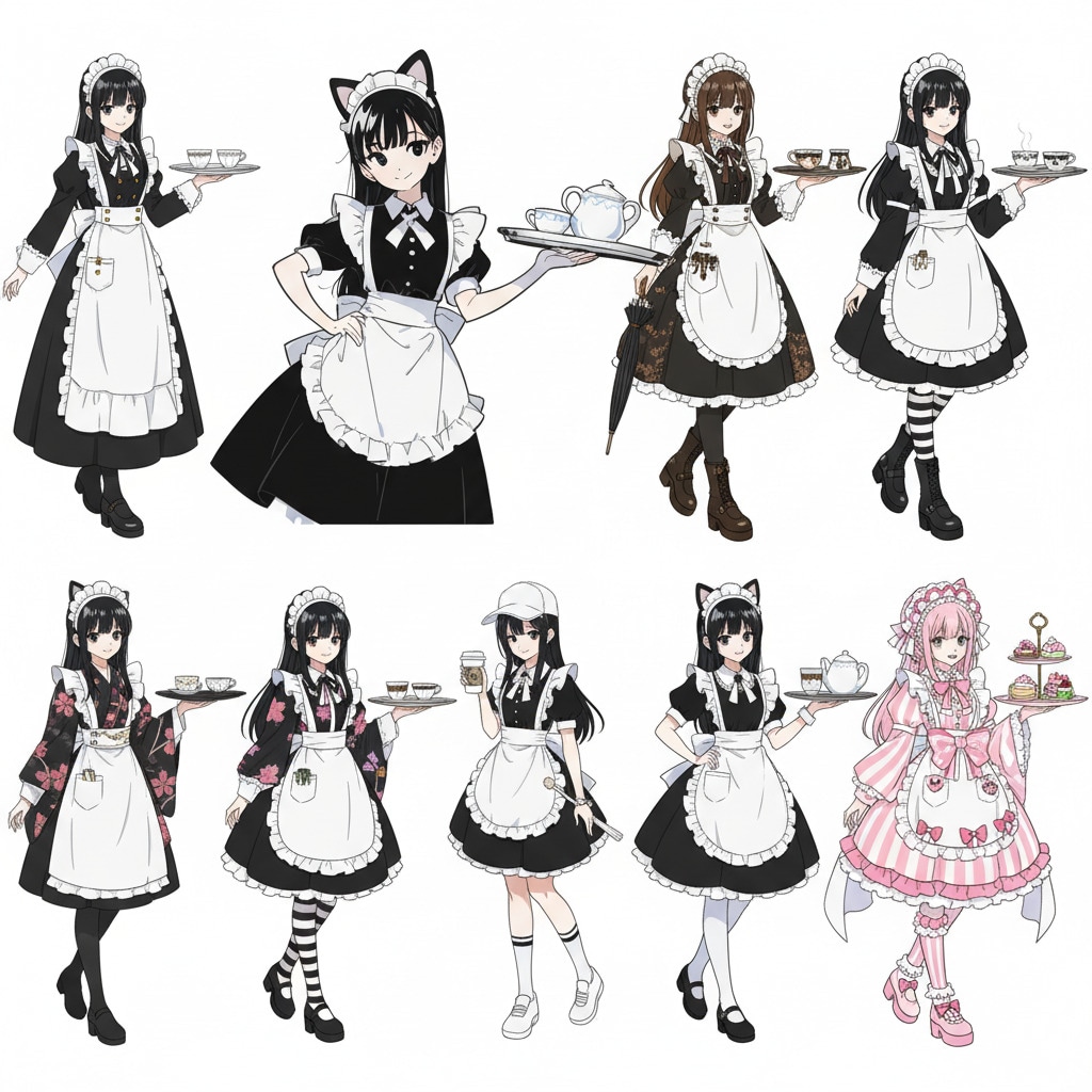 メイド服 | の人気AIイラスト・グラビア