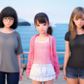 連休中の三人 3枚目