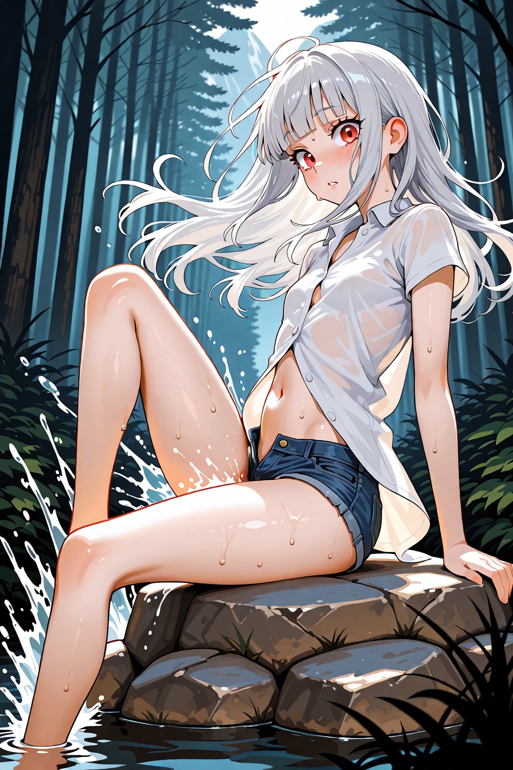 濡れちゃったー！