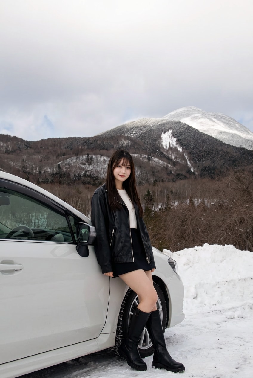 【ウチの娘シリーズ】冬のビーナスラインへ行ってきました | の人気AIイラスト・グラビア