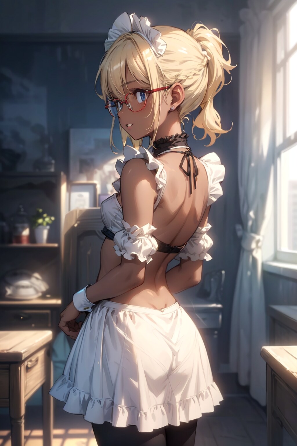 メイドの眼鏡っ娘