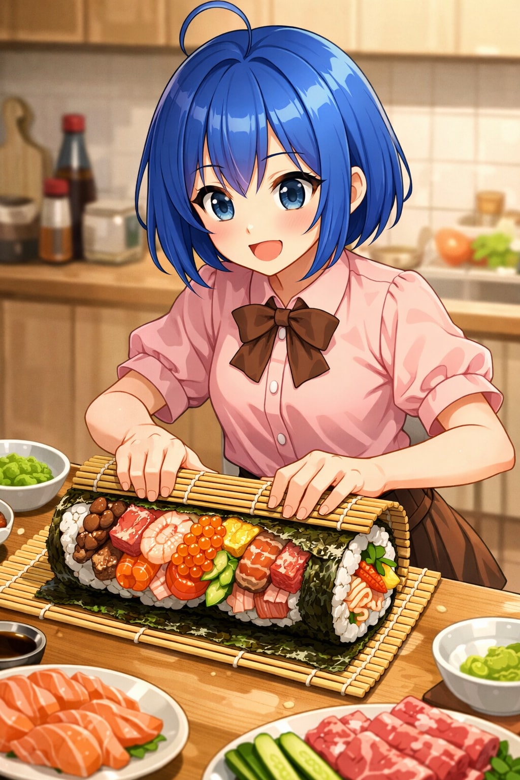 欲望を詰め込んだ恵方巻きを作る代理ちゃん