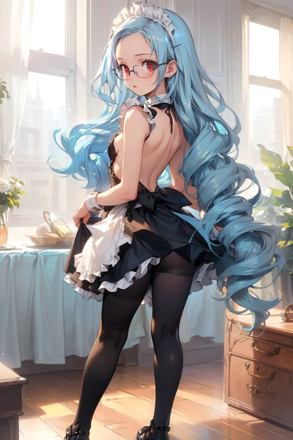 メイドの眼鏡っ娘