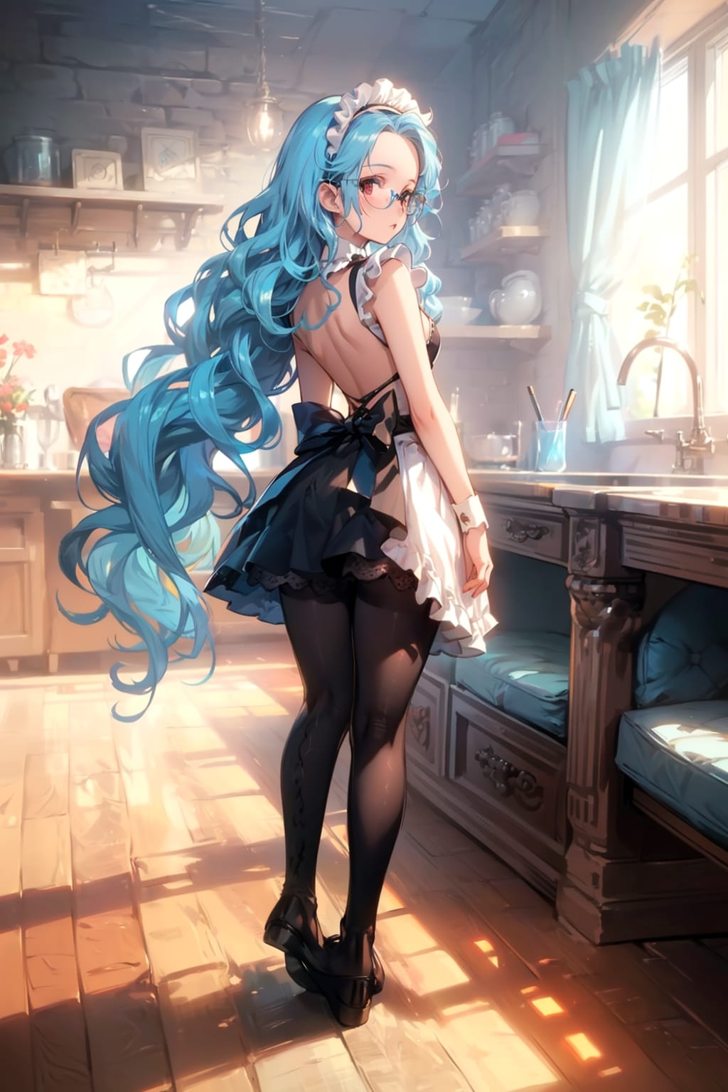 メイドの眼鏡っ娘 | の人気AIイラスト・グラビア