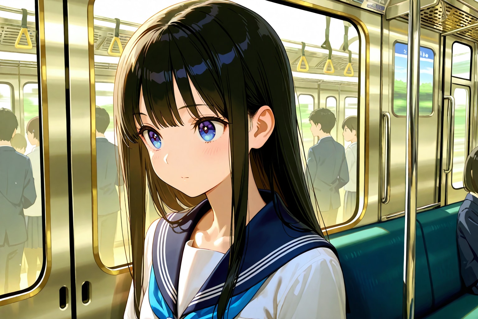 黒髪ロング