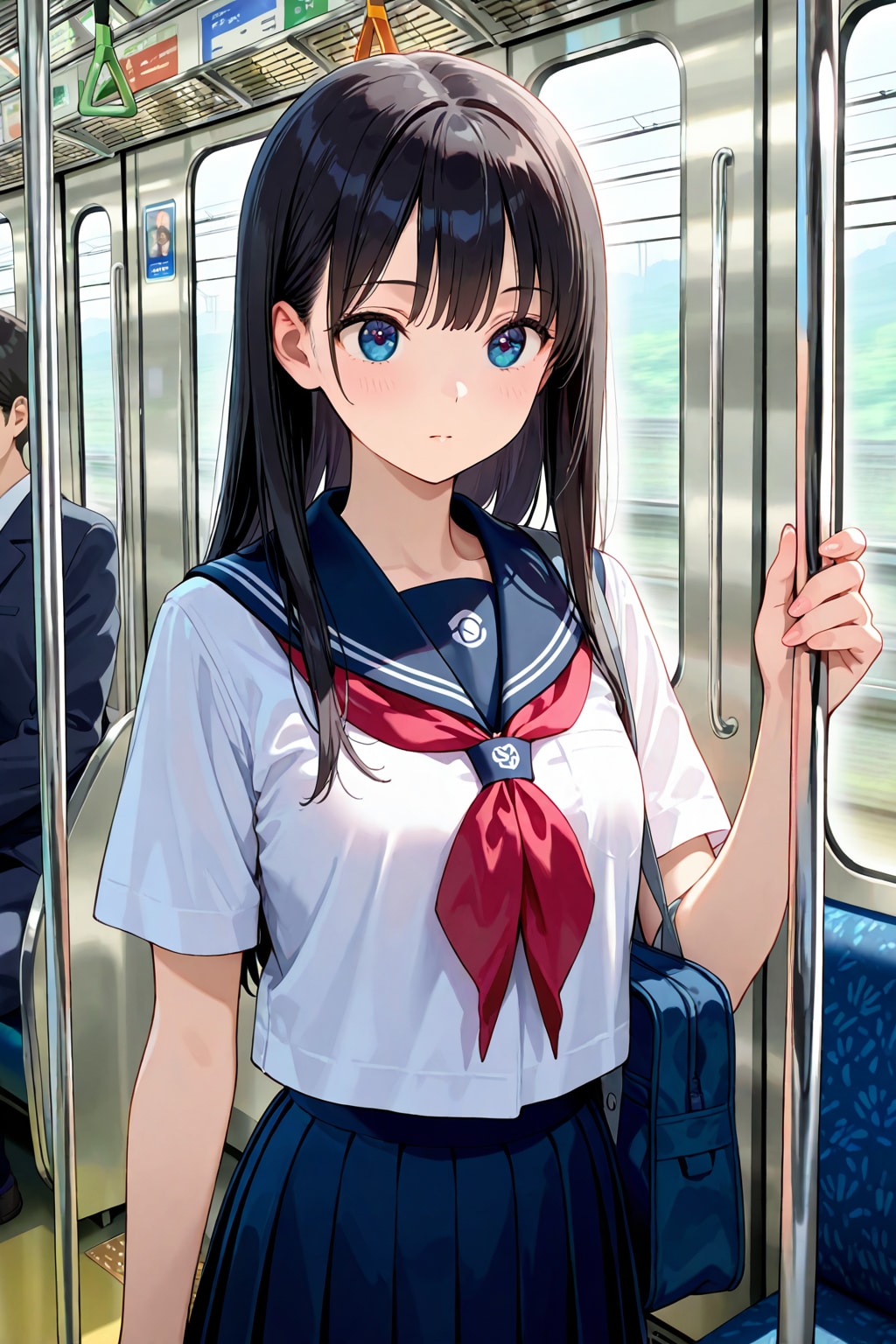 黒髪ロング