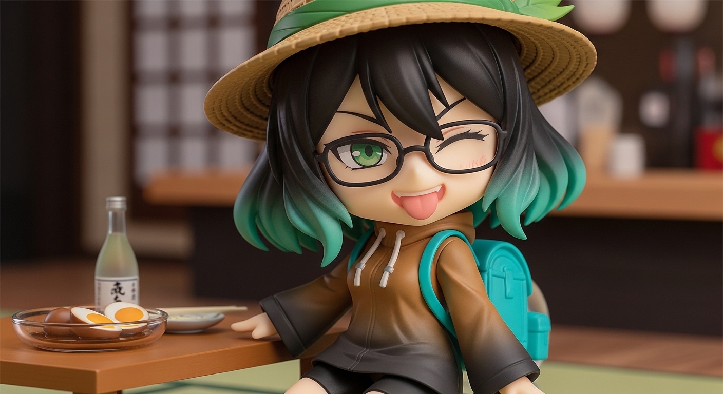 にごり酒と煮たまごでご機嫌な賽銭子さん | の人気AIイラスト・グラビア