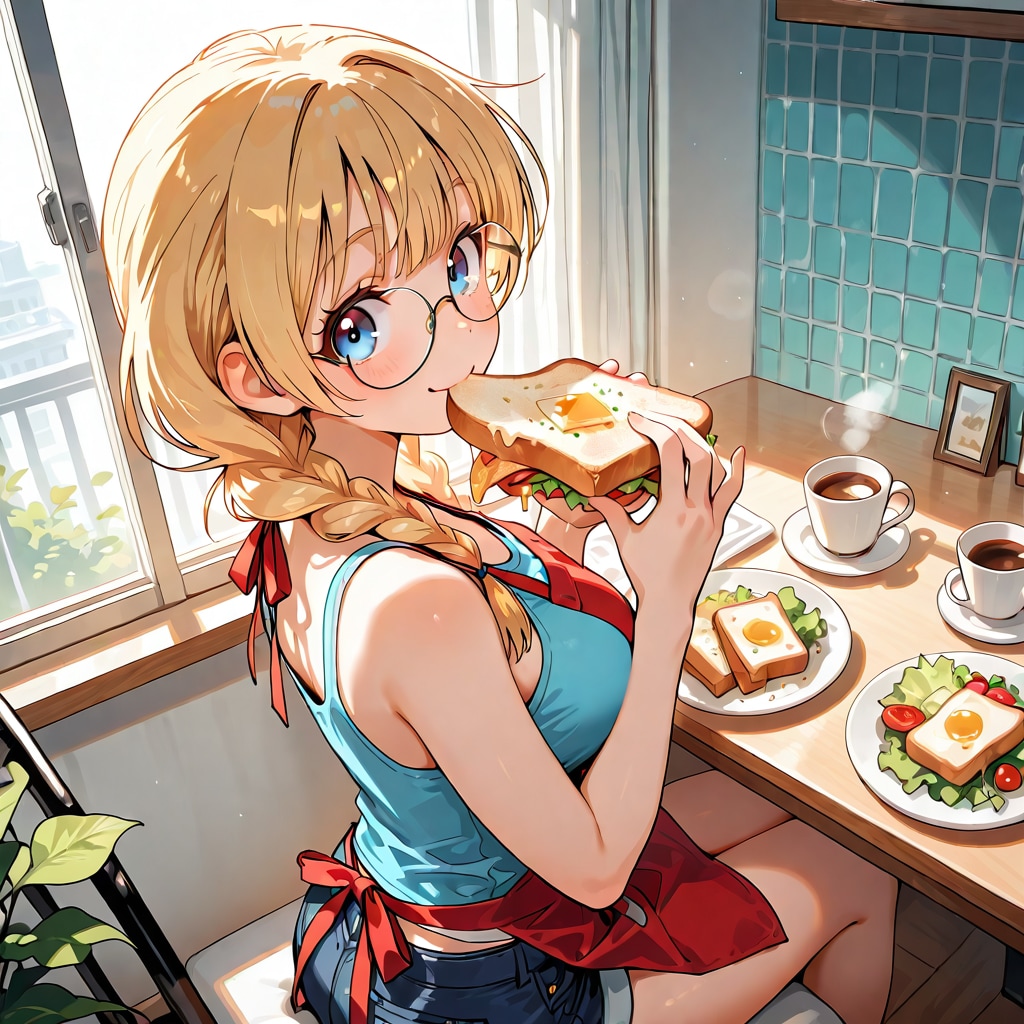 ナオちゃんと朝ごはん　４ | の人気AIイラスト・グラビア