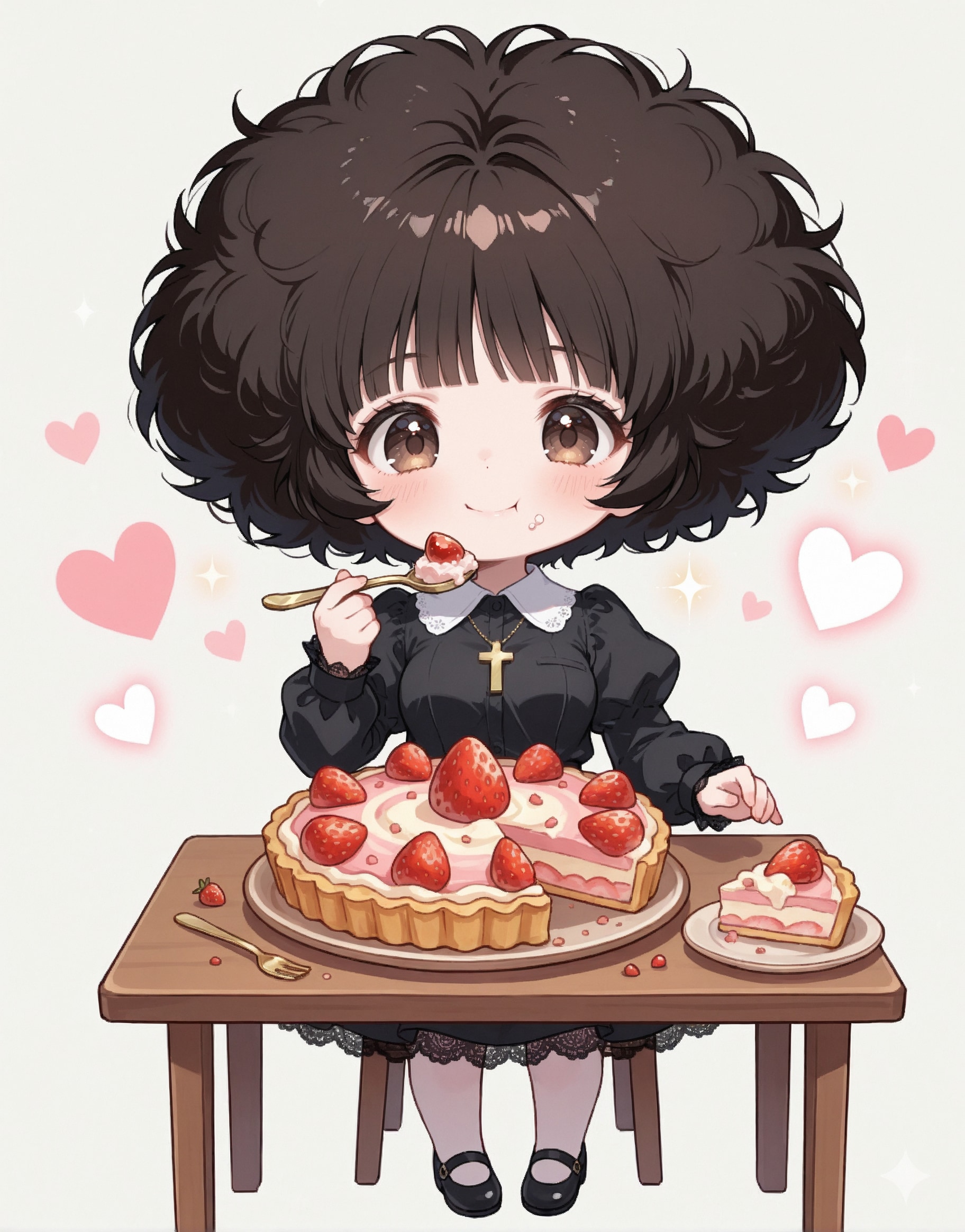レアチーズイチゴタルトをもらった🍓 | の人気AIイラスト・グラビア