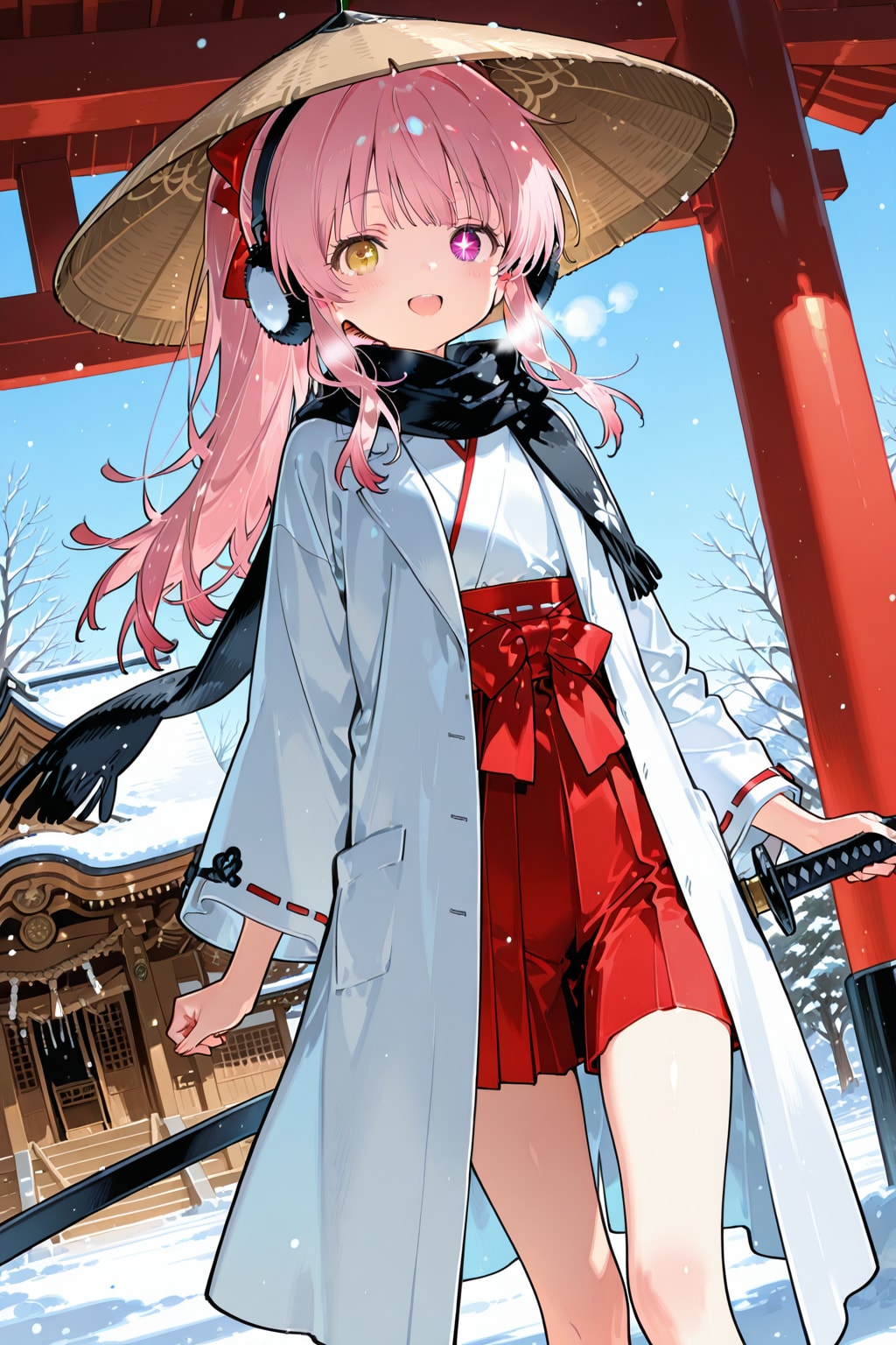 冬に散歩してる守巫女ちゃん [PHOENIX] | の人気AIイラスト・グラビア