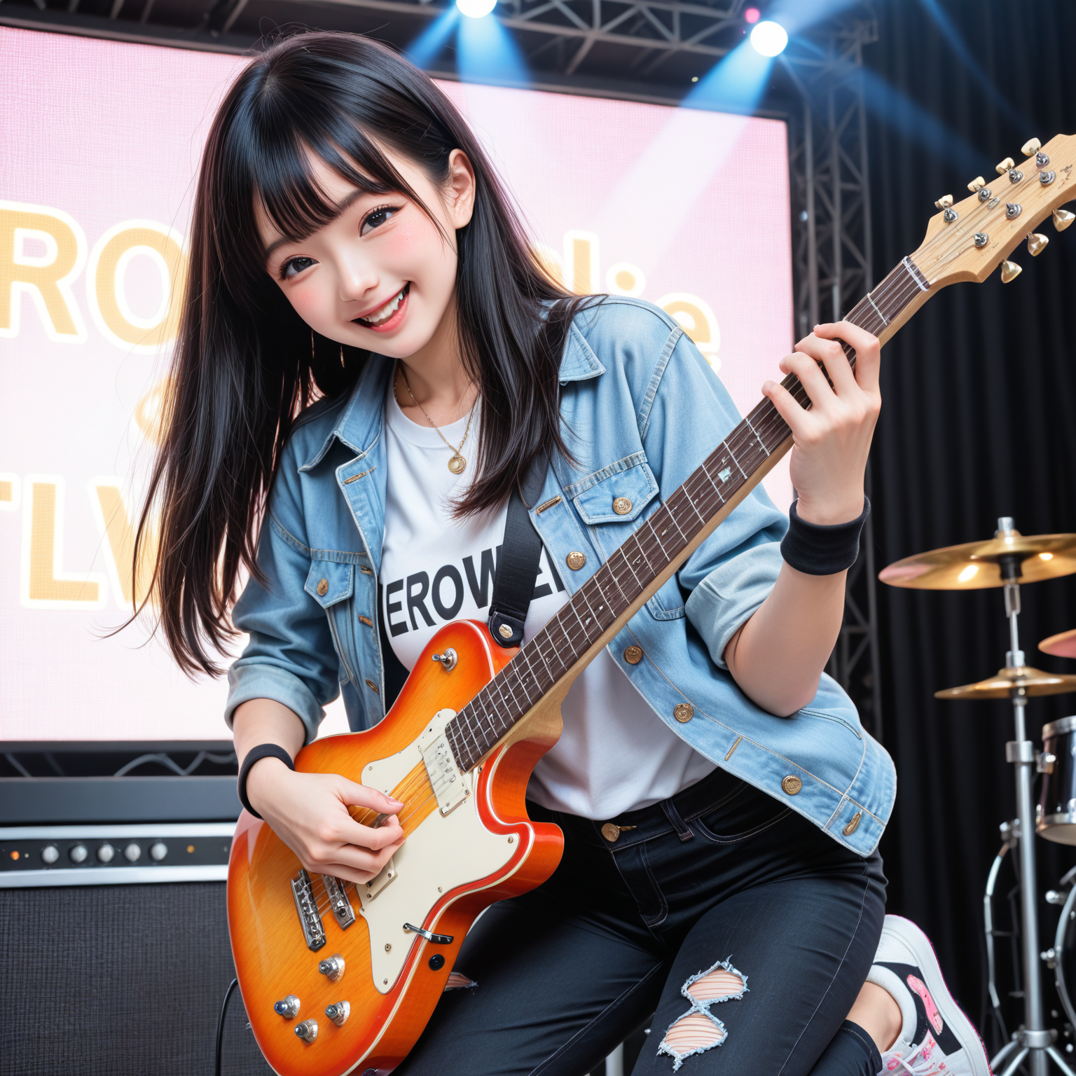 ガールズバンド　ギター