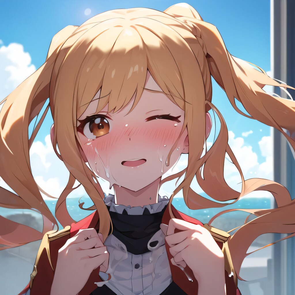 金髪ロングで水鉄砲の少女５