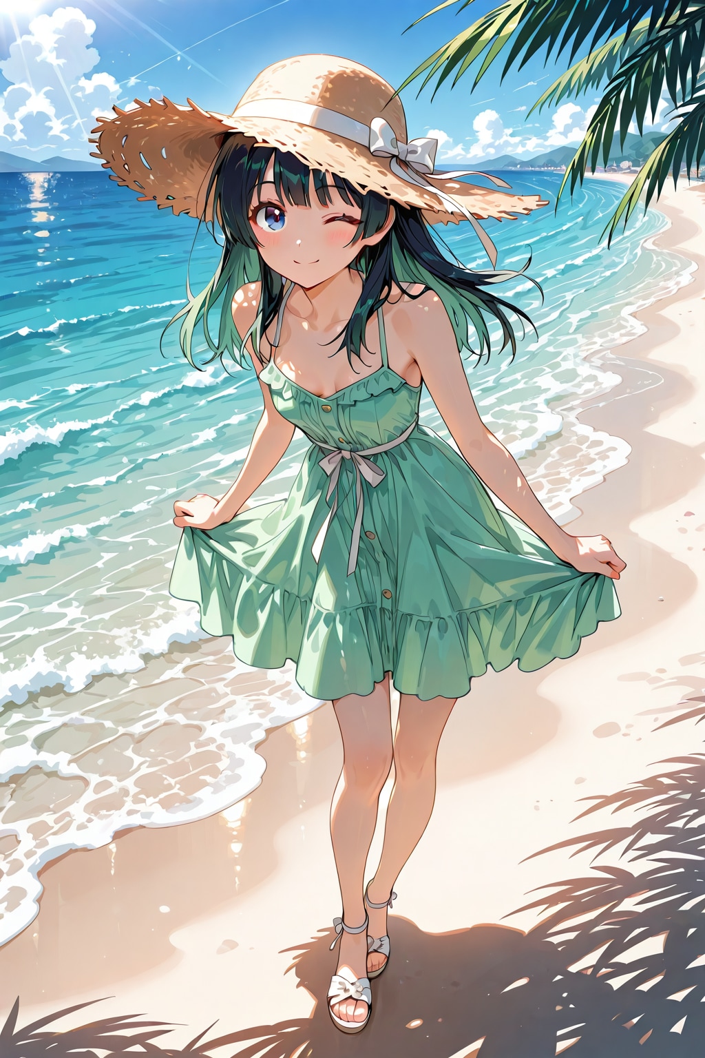 【企画：理想の夏コーデ】海でサマードレス