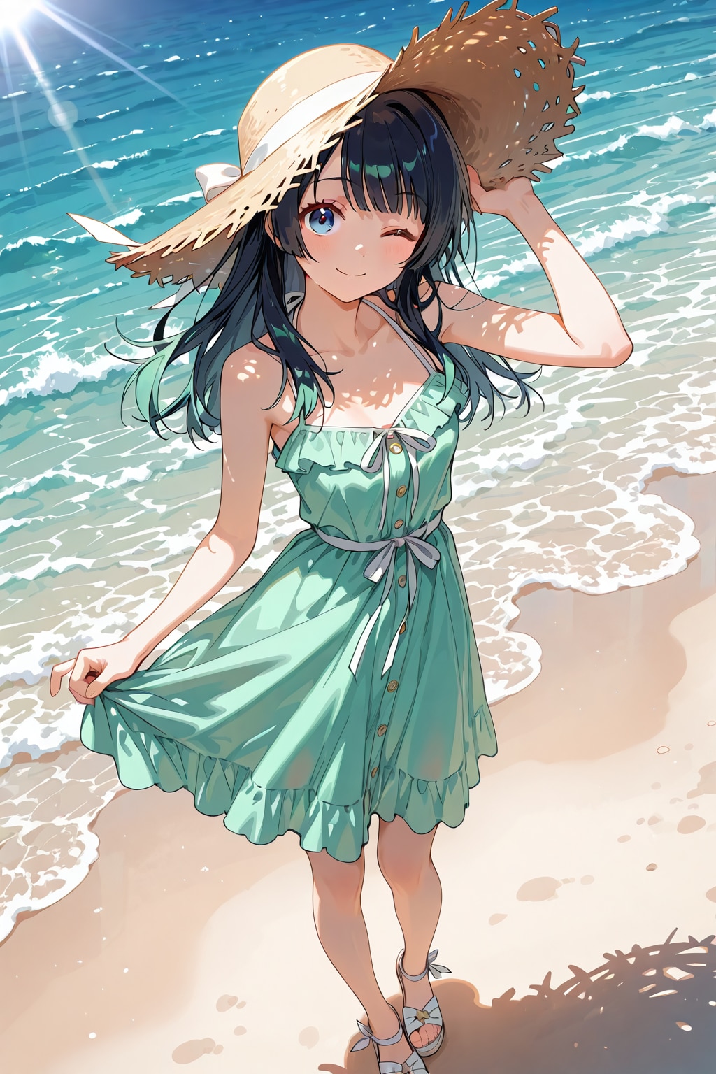 【企画：理想の夏コーデ】海でサマードレス