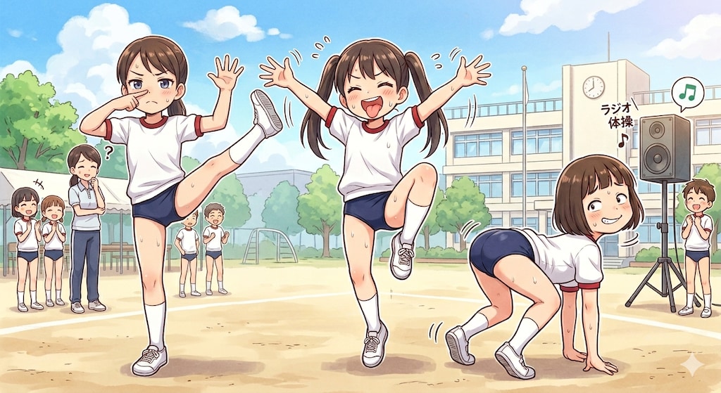 全身をへんてこに動かす運動