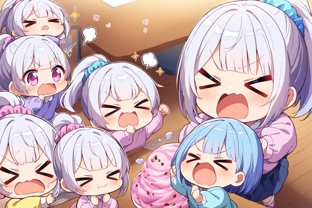 しずかにしなさ～い＞＜