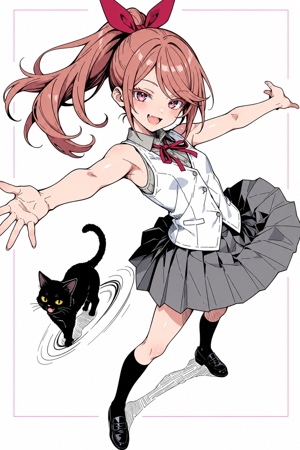 スリーブレスと猫