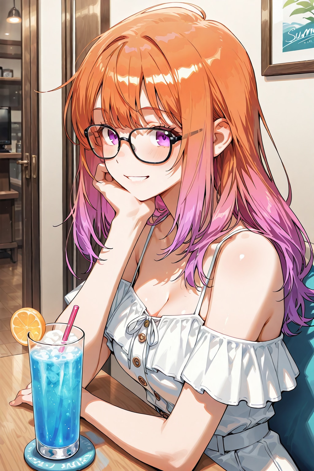 メガネ美少女