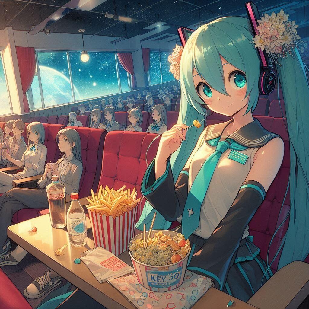 初音ミクと映画館