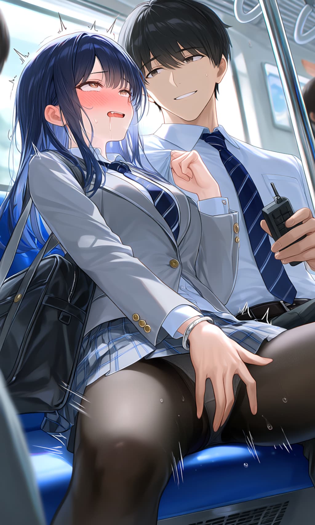 電車で何かに耐える④
