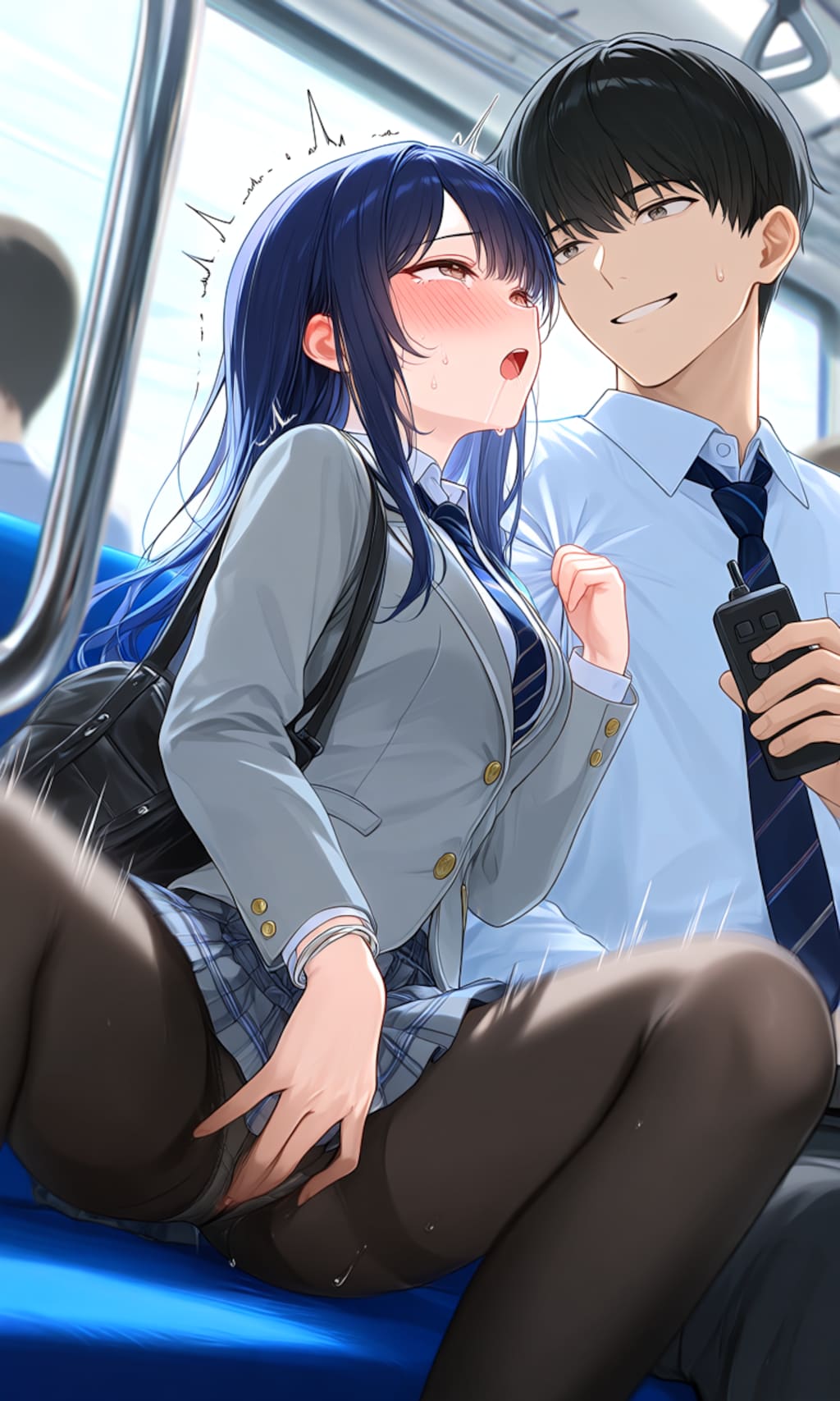 電車で何かに耐える④